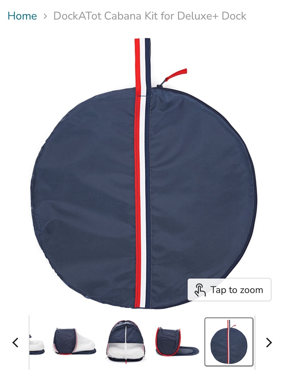 DockATot Navy Cabana Kit with Red & White Stripe